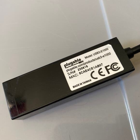 Plugable USB 3 - E1000 Usb-A To Gigabit Ethernet Adapter USB3-E1000 USED - Picture 2 of 7